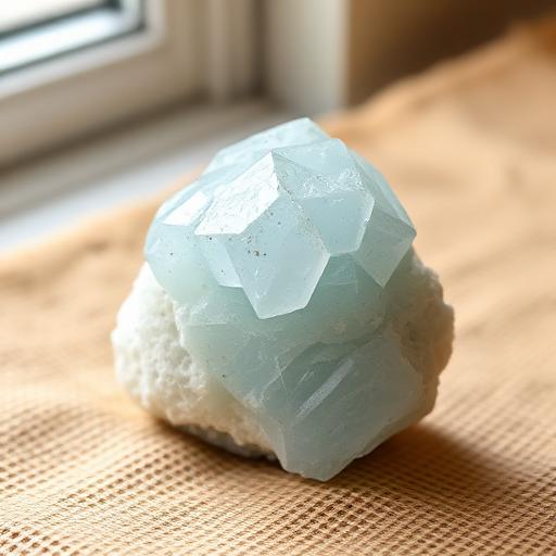 Aquamarine stone — pale sky to seawater blue