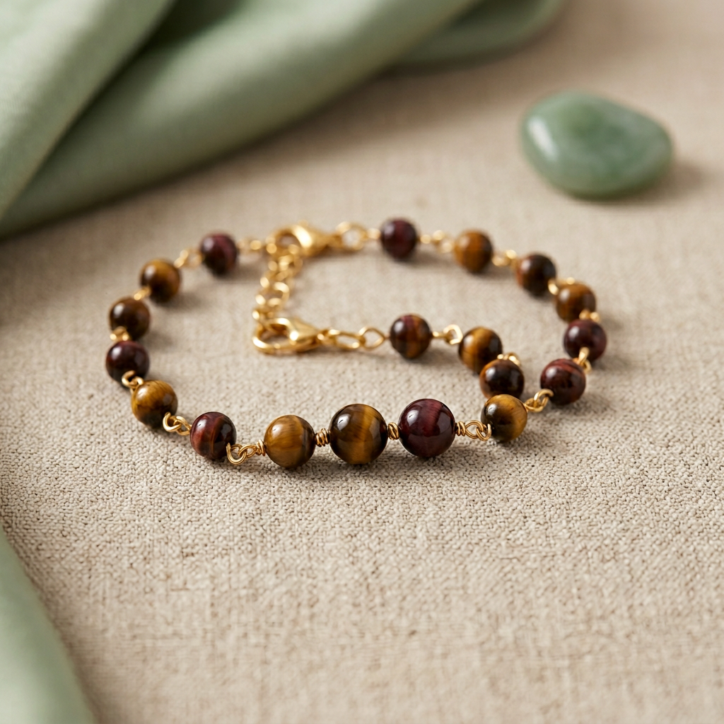 Tiger's Eye Rosary Anklet