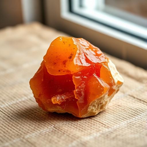 Carnelian stone — warm orange to rust red
