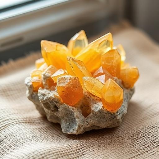 Citrine stone — golden honey to sun-yellow