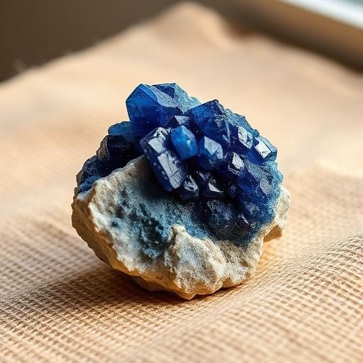 Dumortierite stone — inky deep blue