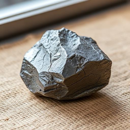 Hematite stone — metallic silver-grey