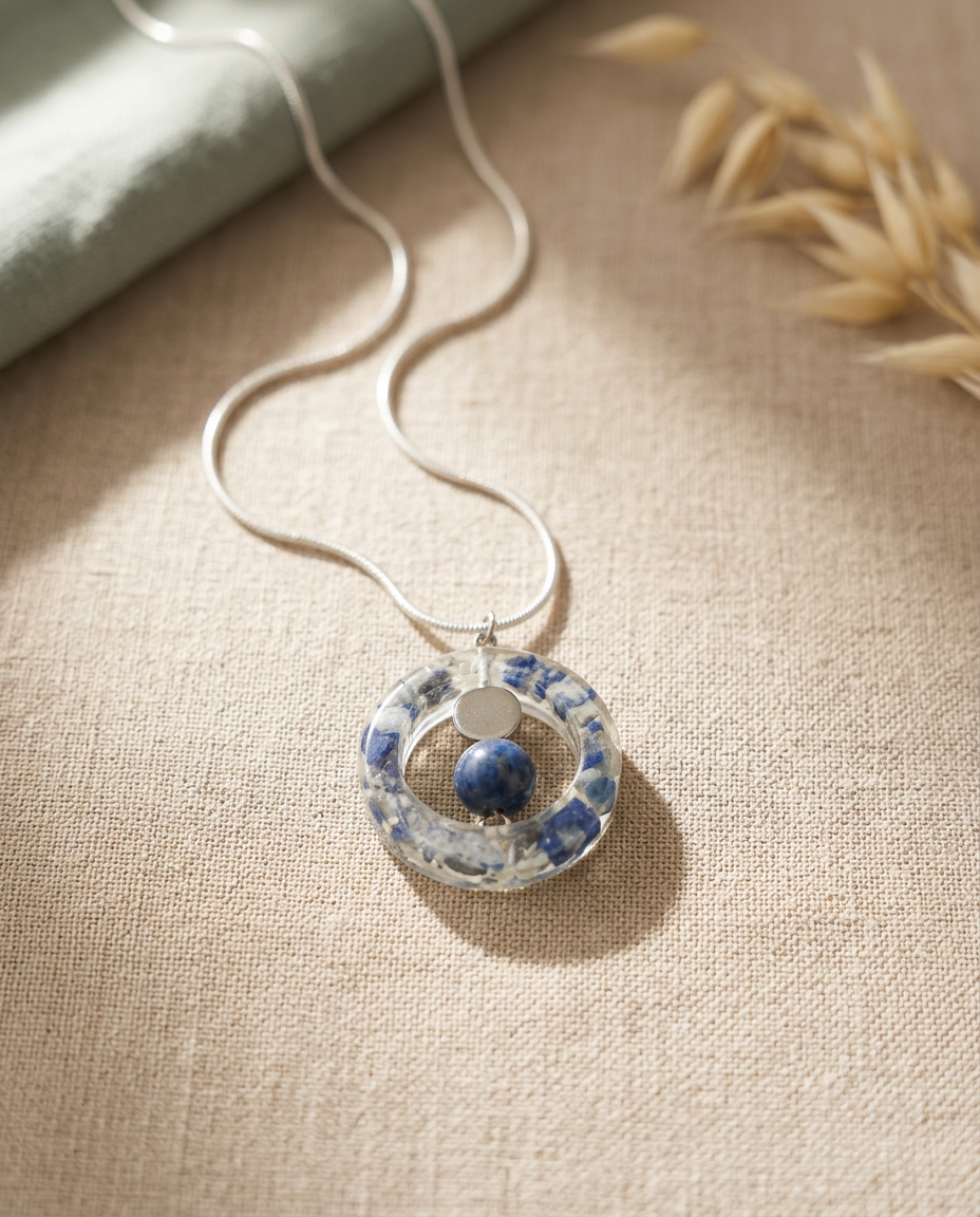 Lapis Halo Pendant
