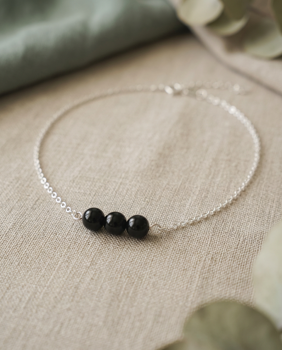 Obsidian Trio Necklace