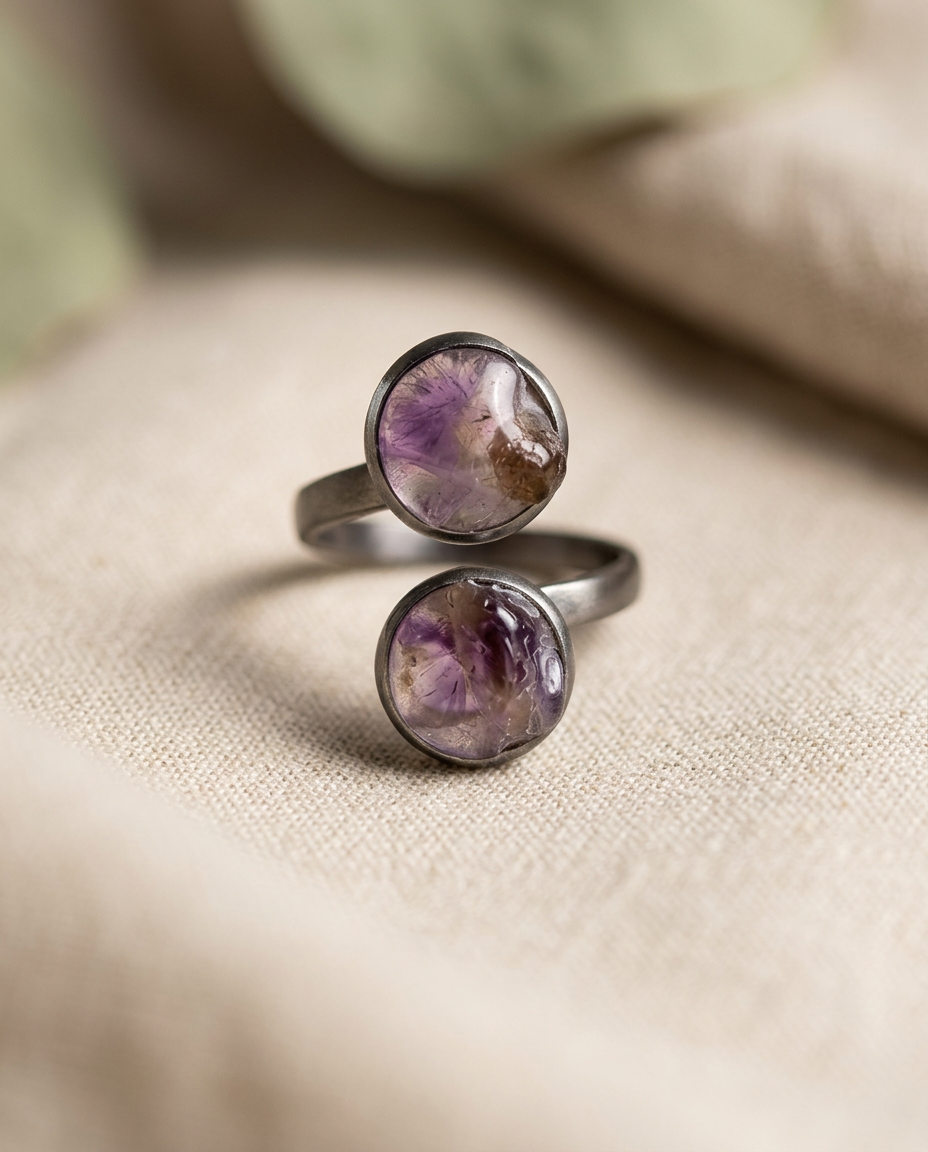 Twin Amethyst Ring