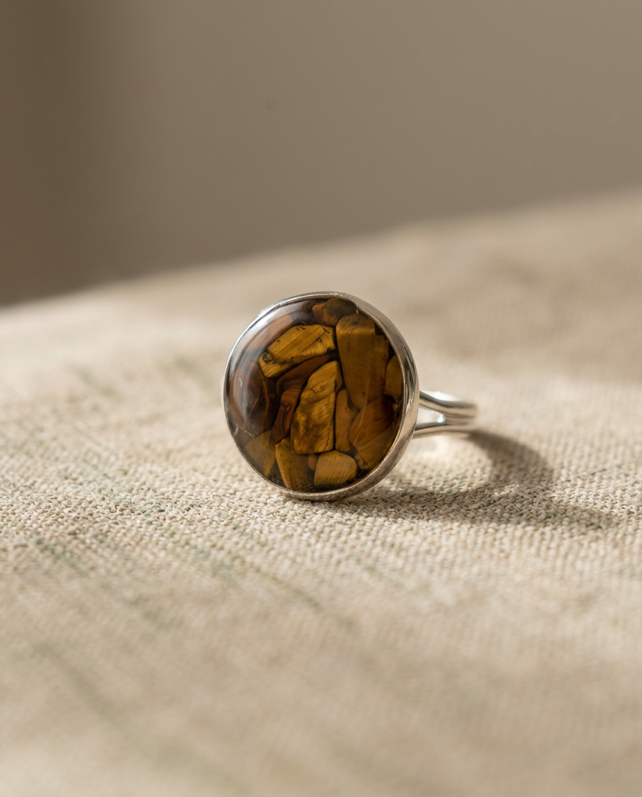 Tiger's Eye Mosaic Ring
